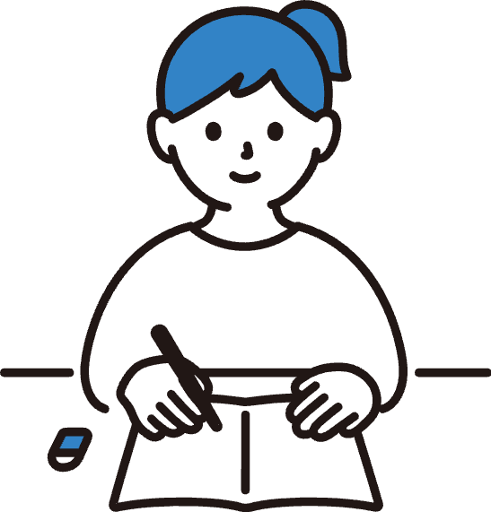 勉強しているイラスト